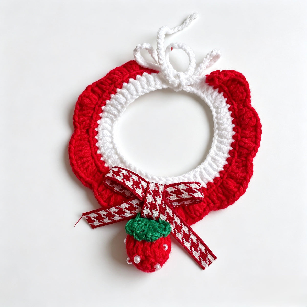 Crochet Bow Pet Collar