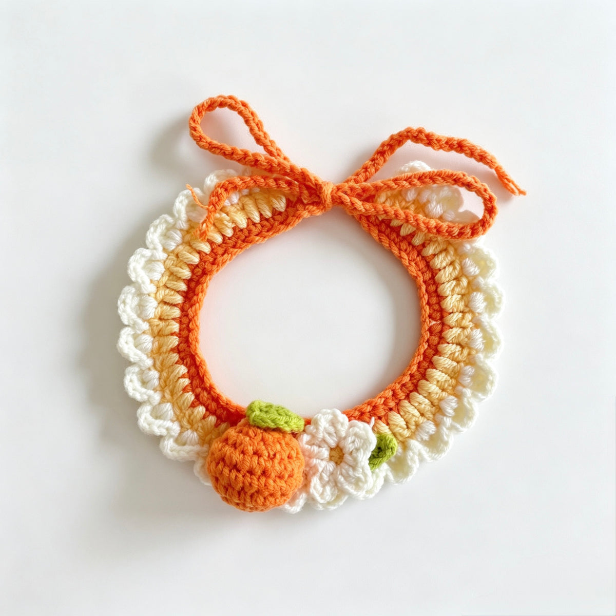 Crochet Bow Pet Collar