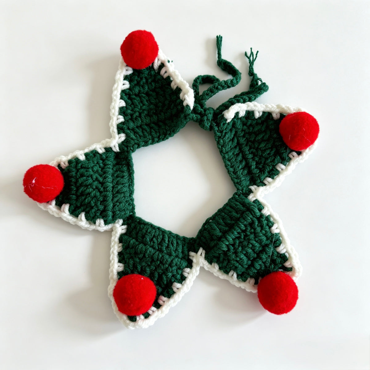 Crochet Bow Pet Collar