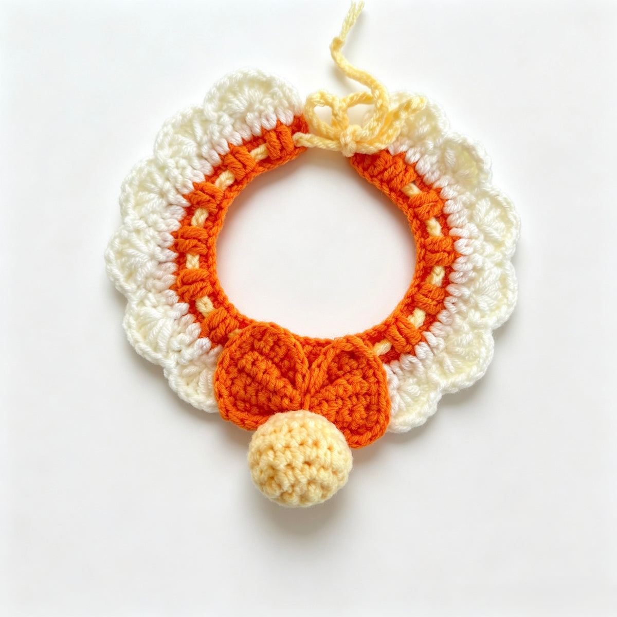 Crochet Bow Pet Collar
