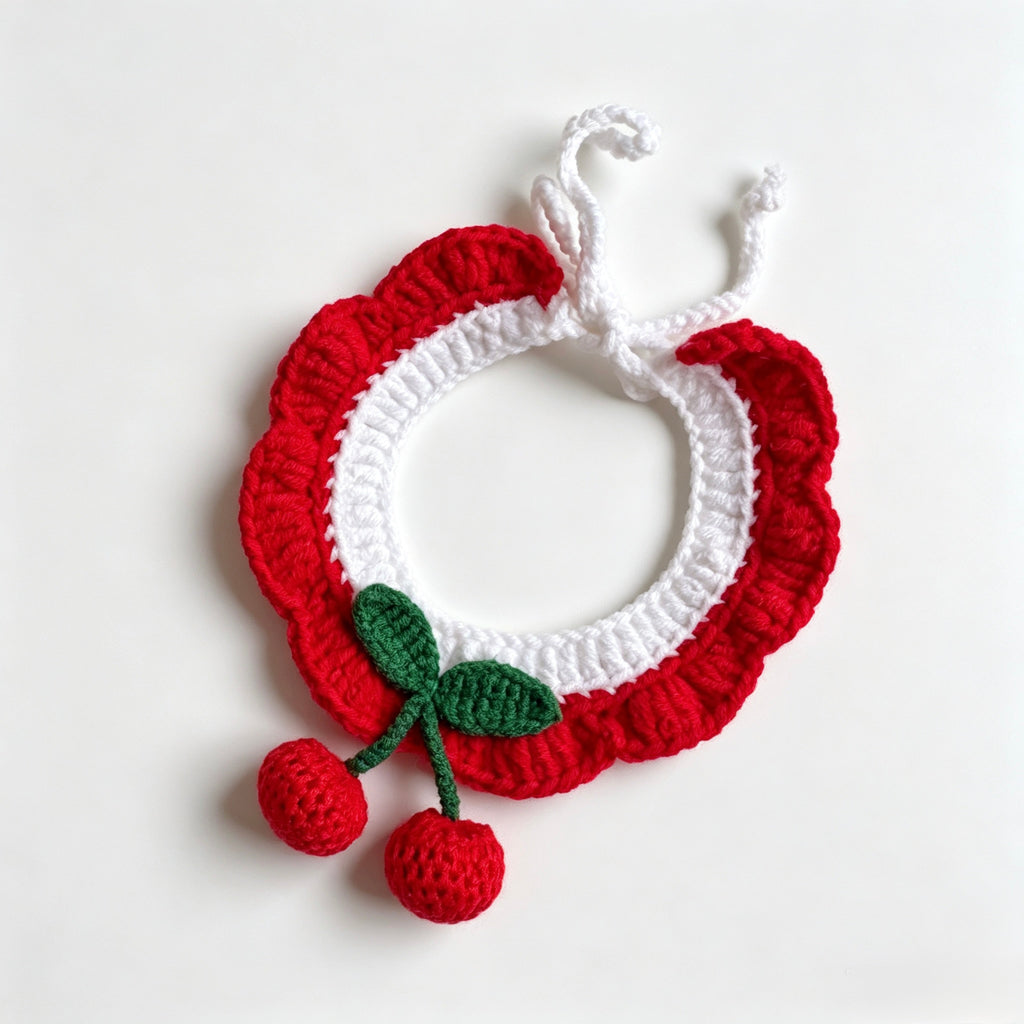 Crochet Bow Pet Collar
