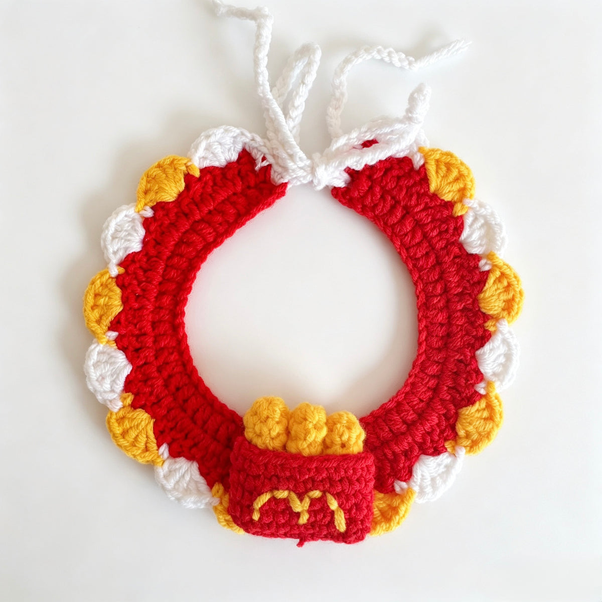 Crochet Bow Pet Collar