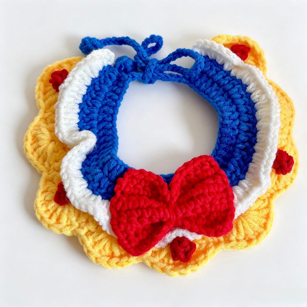 Crochet Bow Pet Collar