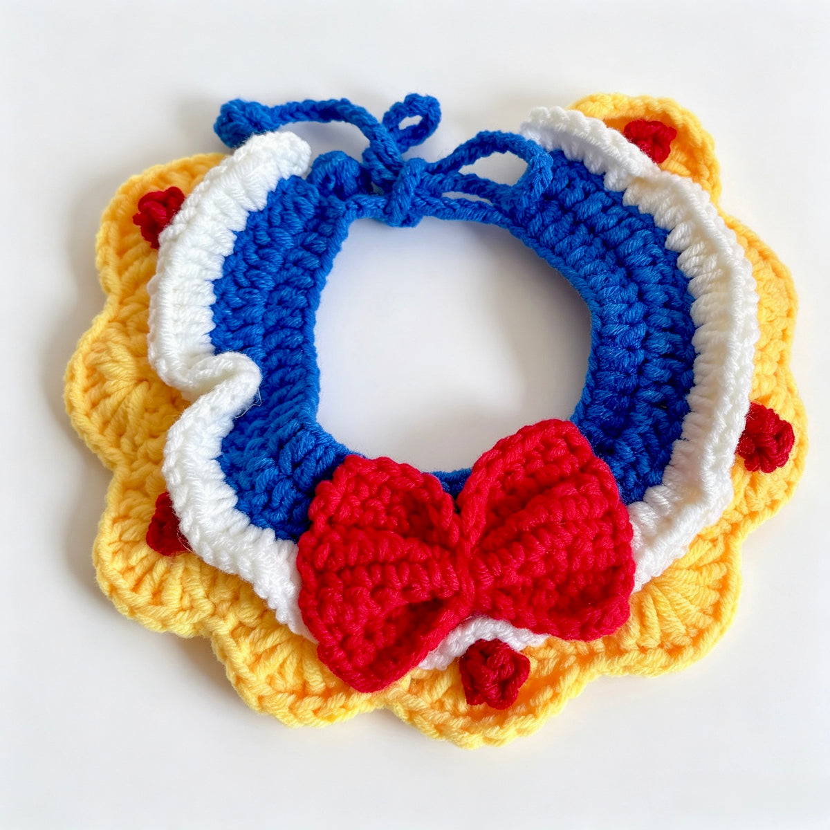 Crochet Bow Pet Collar