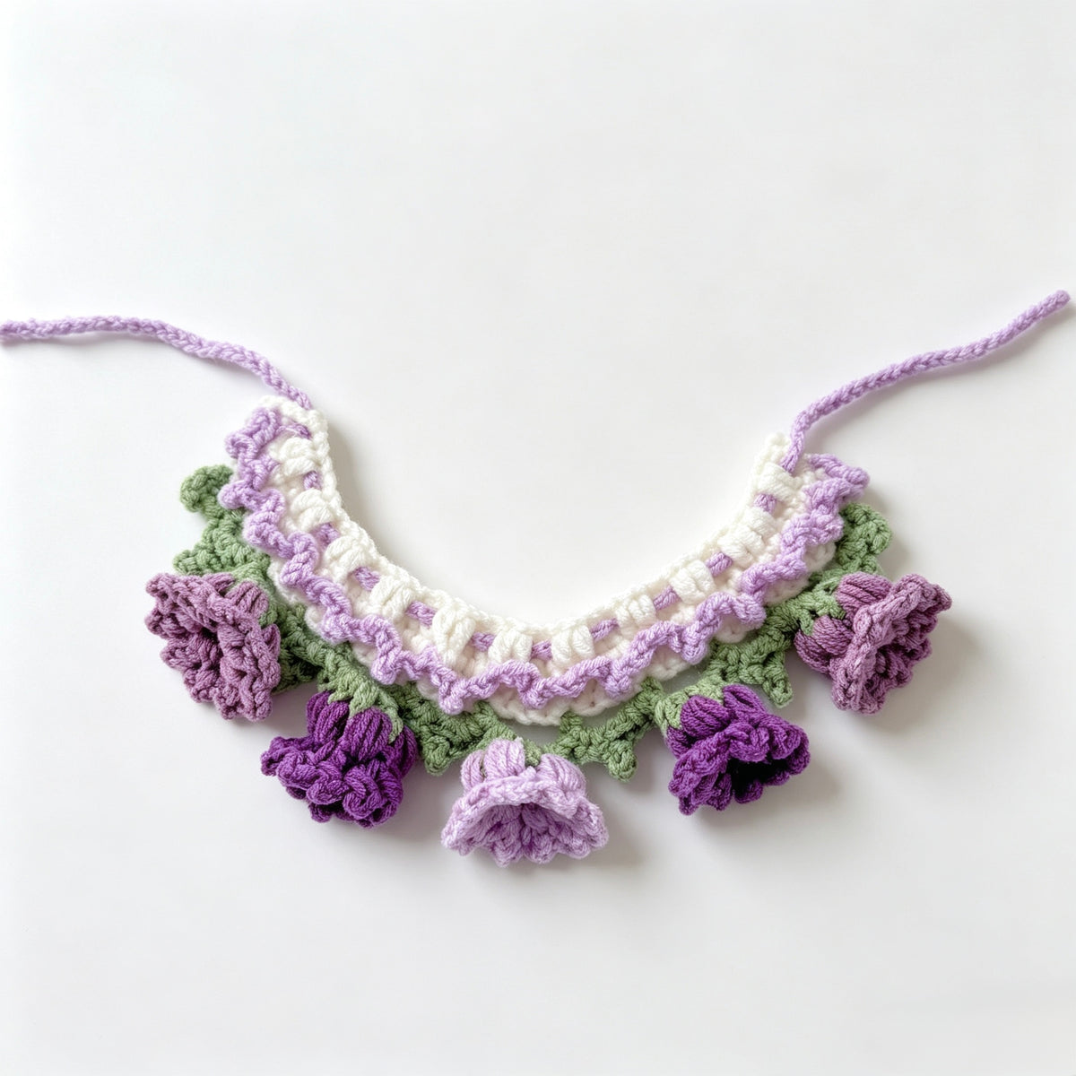 Crochet Bow Pet Collar