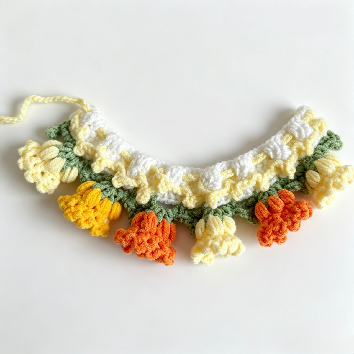 Crochet Bow Pet Collar