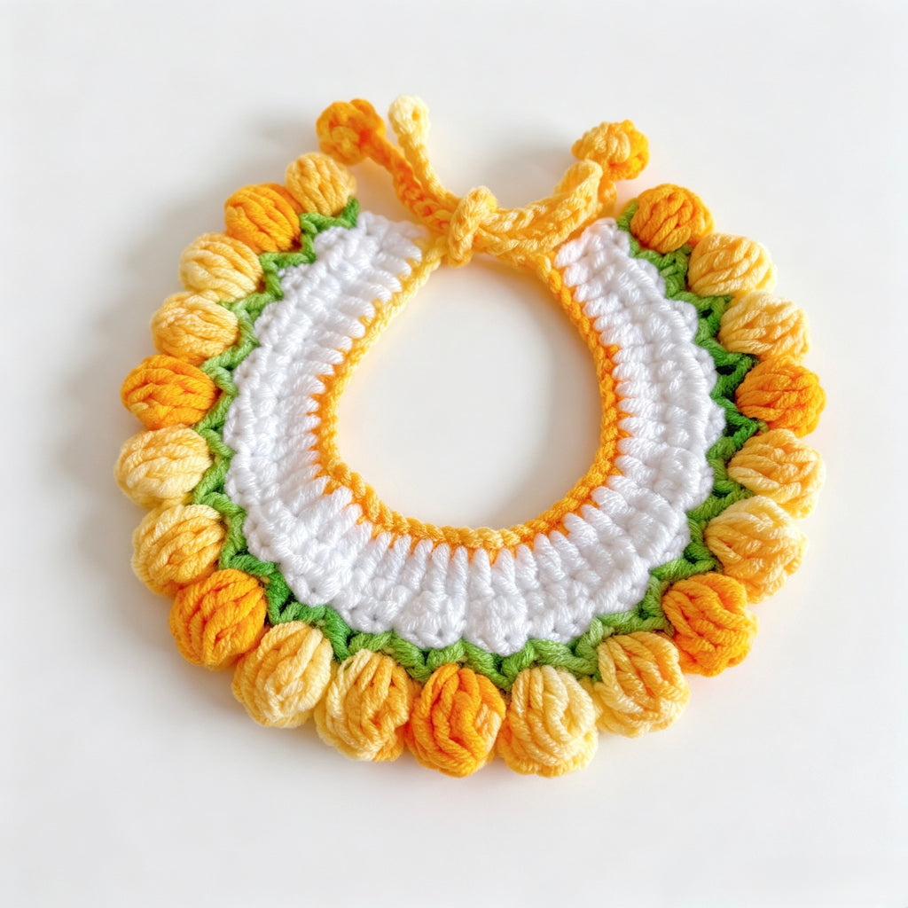 Crochet Bow Pet Collar