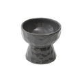 Glossy Textured Raised Ceramic Cat Bowl – Flat Rim