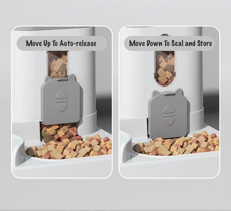 Automatic Pet Feeder & Water Dispenser (Non-Electric) | Gravity Food & Water Station