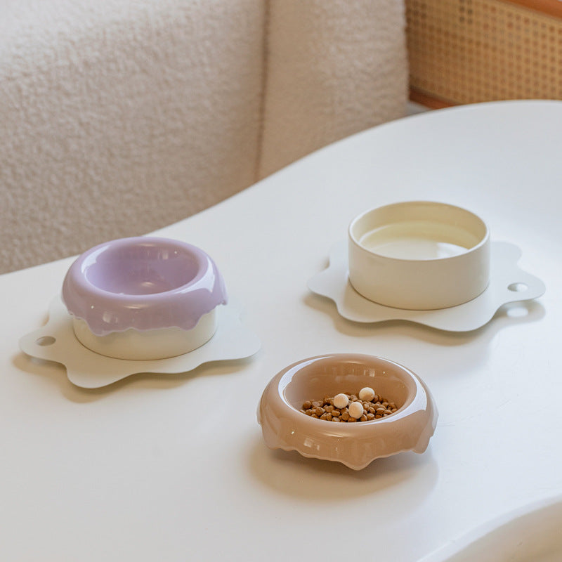 Donut Design 3-piece Modular Pet Bowl Set