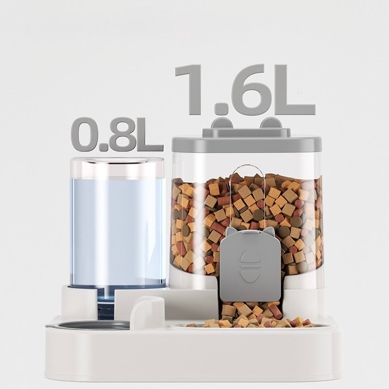 Automatic Pet Feeder & Water Dispenser (Non-Electric) | Gravity Food & Water Station