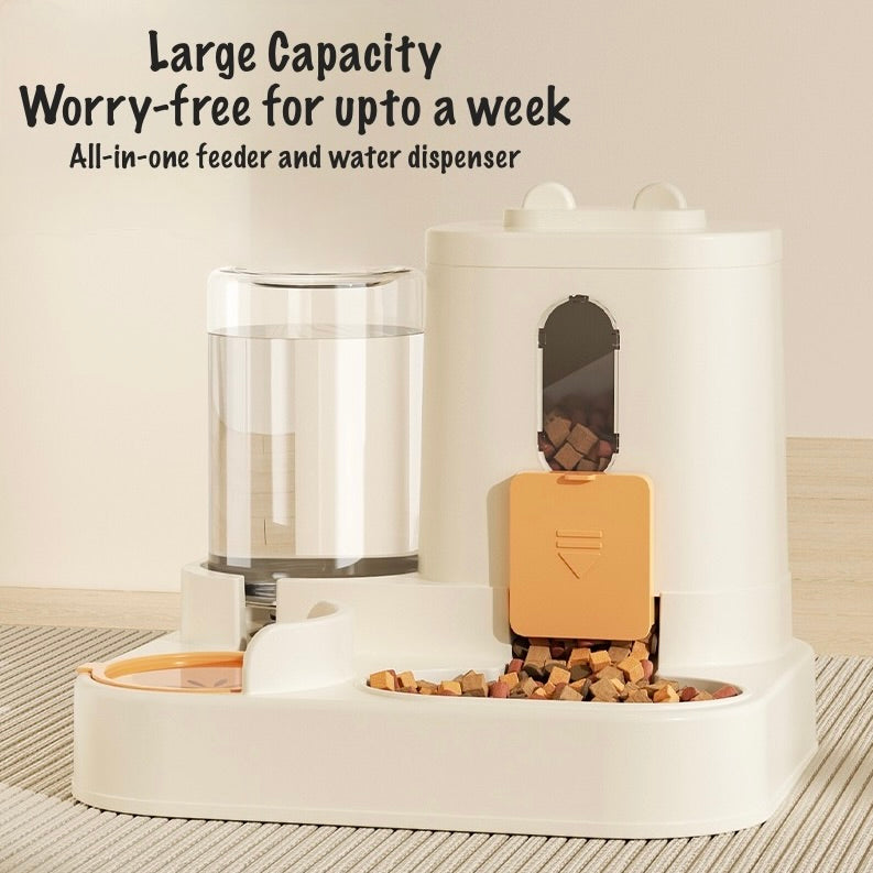 Automatic Pet Feeder & Water Dispenser (Non-Electric) | Gravity Food & Water Station