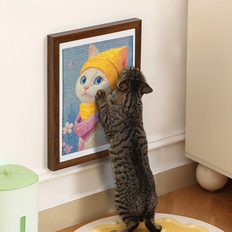 Art Cat Scratching Board With Frame