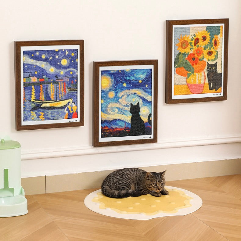 Art Cat Scratching Board With Frame