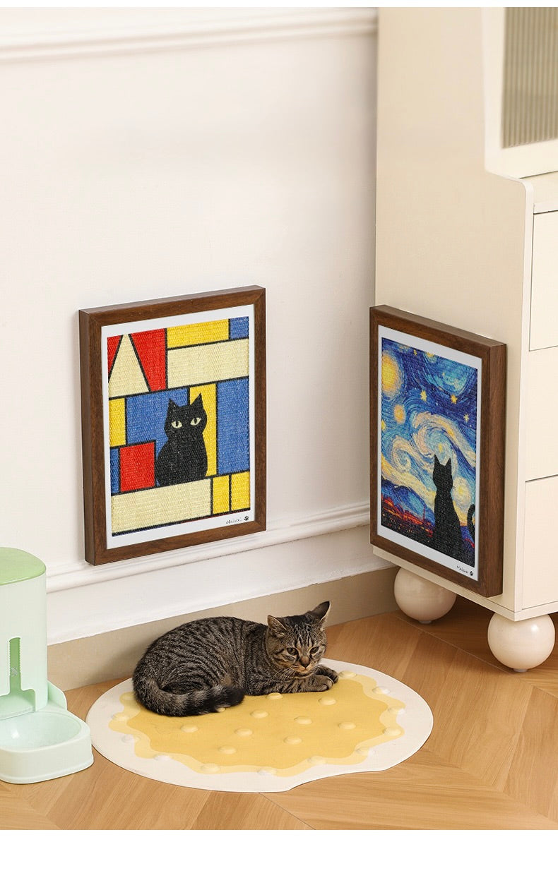 Art Cat Scratching Board With Frame