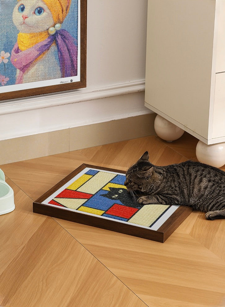 Art Cat Scratching Board With Frame