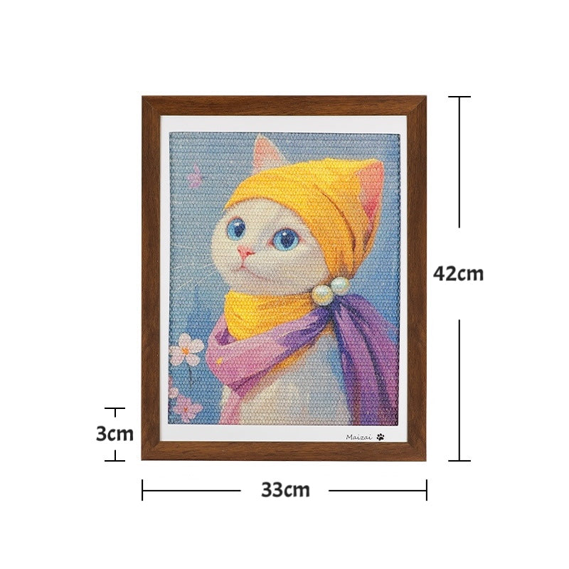 Art Cat Scratching Board With Frame