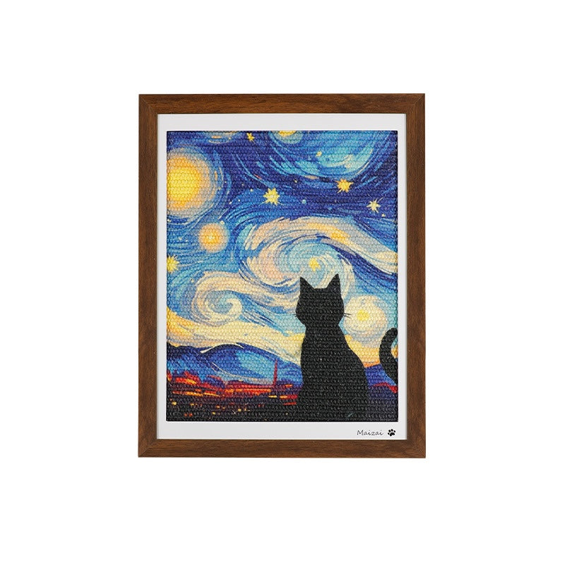 Art Cat Scratching Board With Frame