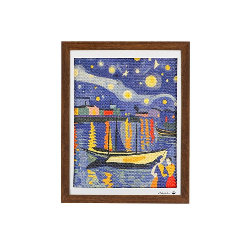 Art Cat Scratching Board With Frame