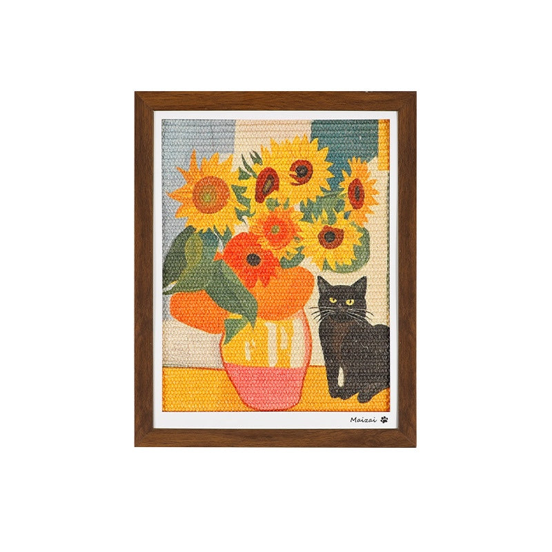 Art Cat Scratching Board With Frame