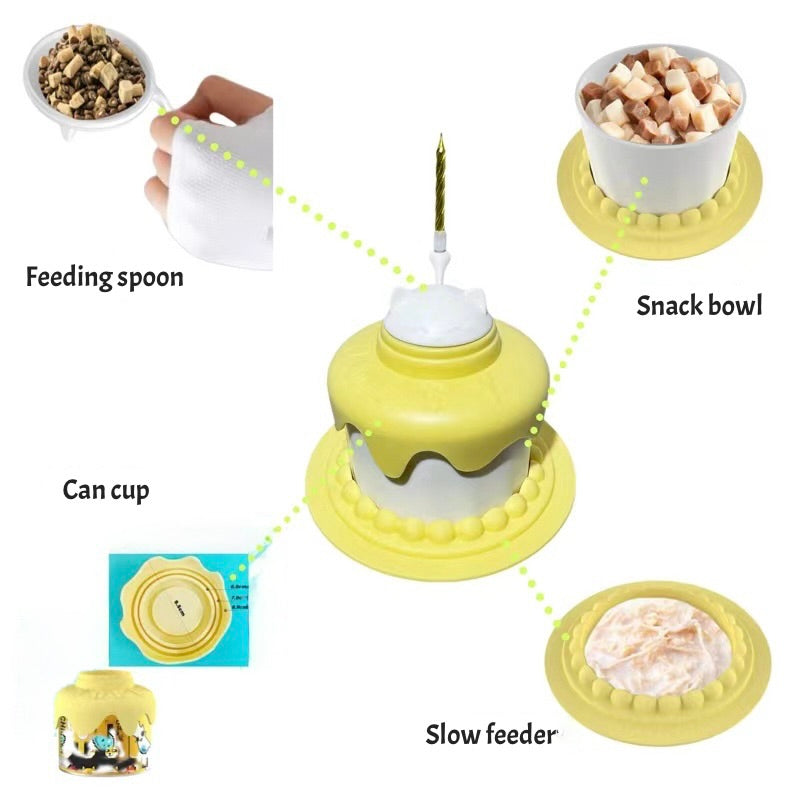 Pet Cake Treat Bowl & Can Cover Set