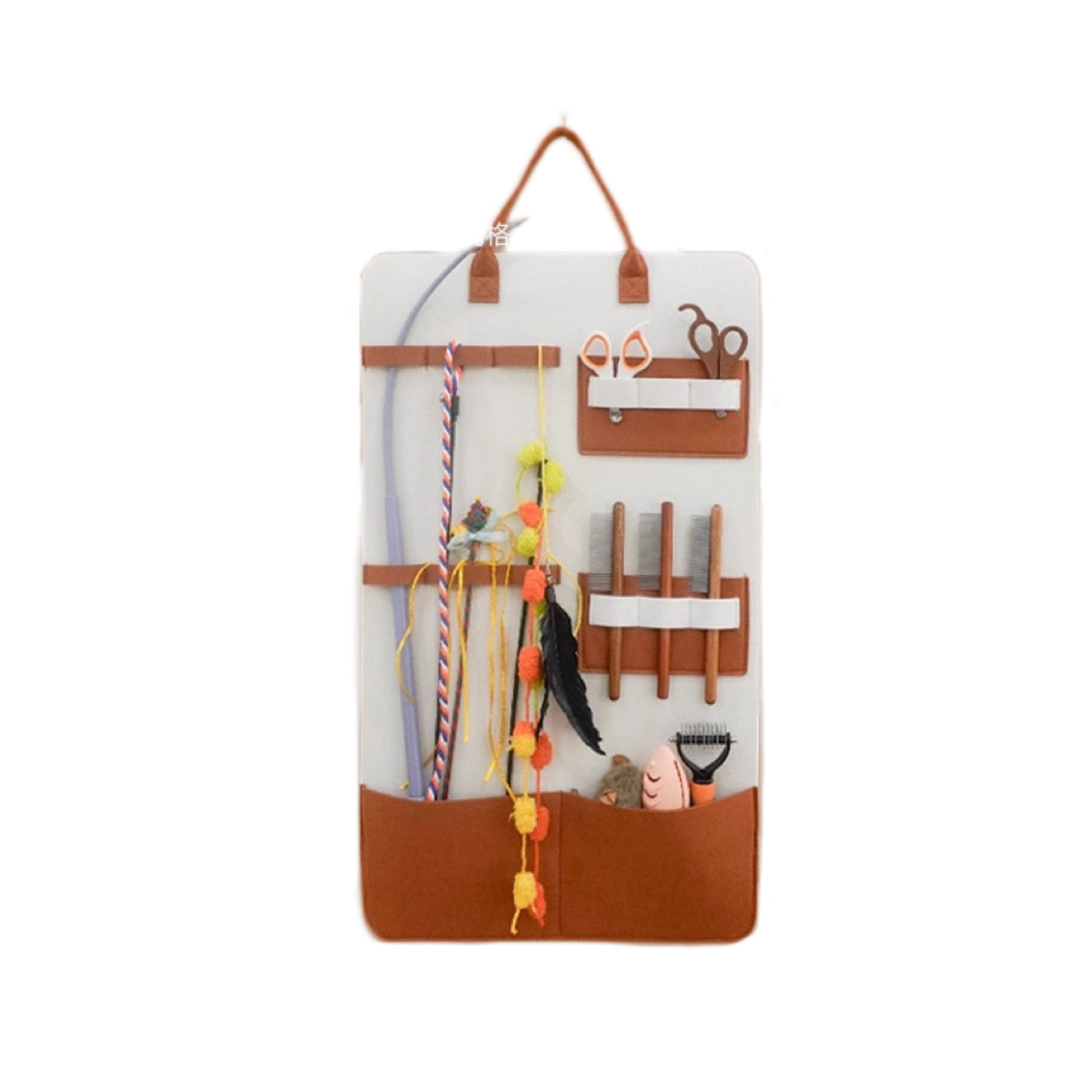 Wall-Hanging Cat Toy & Wand Organizer