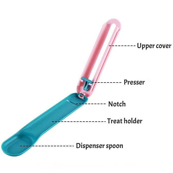 Cat Treat Spoon Feeder for Squeeze Tube Snacks | Mess-Free Lick Treat Tool