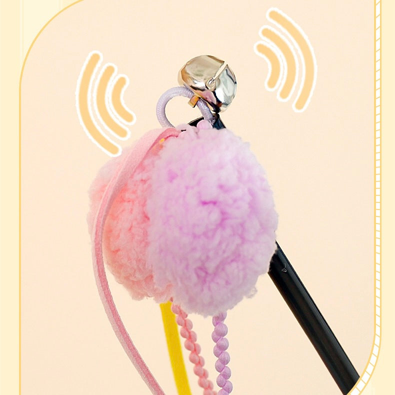 Pom-Pom Cat Wand Toy