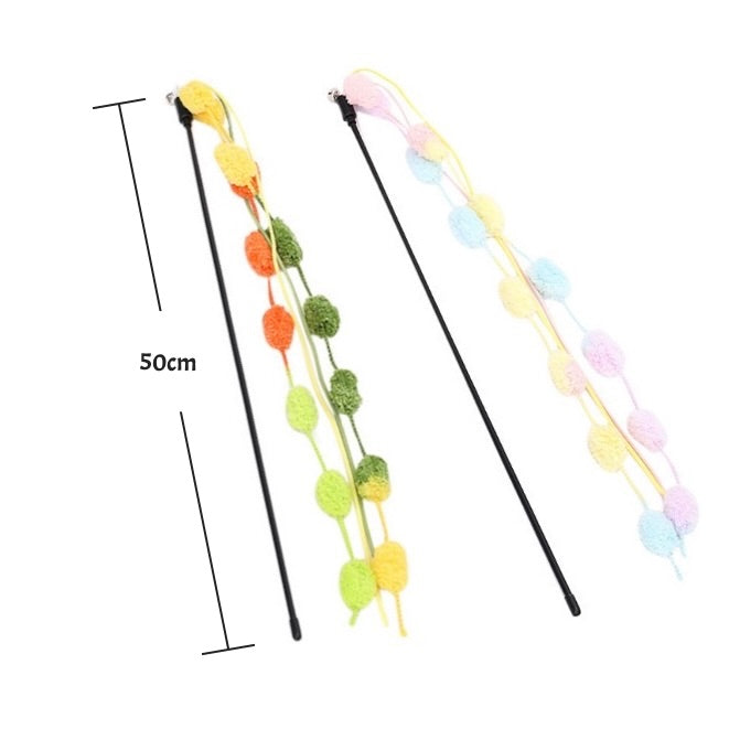 Pom-Pom Cat Wand Toy