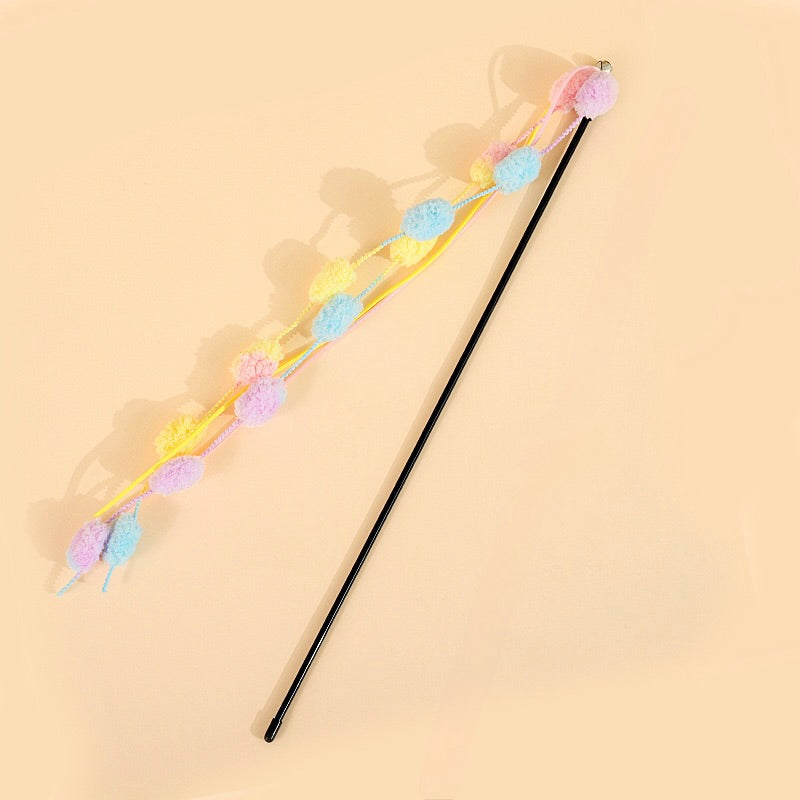 Pom-Pom Cat Wand Toy