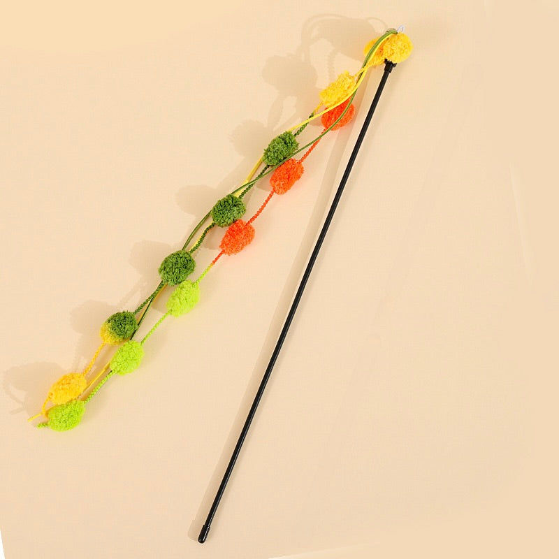 Pom-Pom Cat Wand Toy