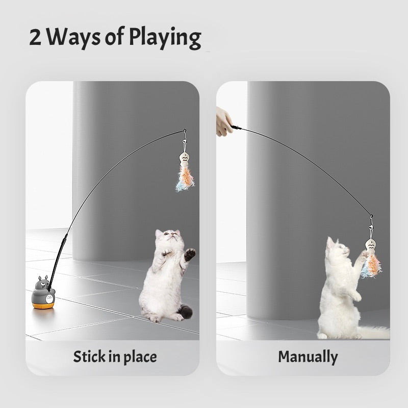 360° Rotating Interactive Cat Wand Toy