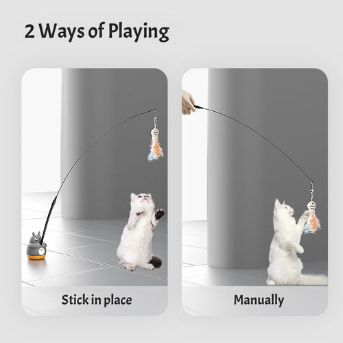 360° Rotating Interactive Cat Wand Toy