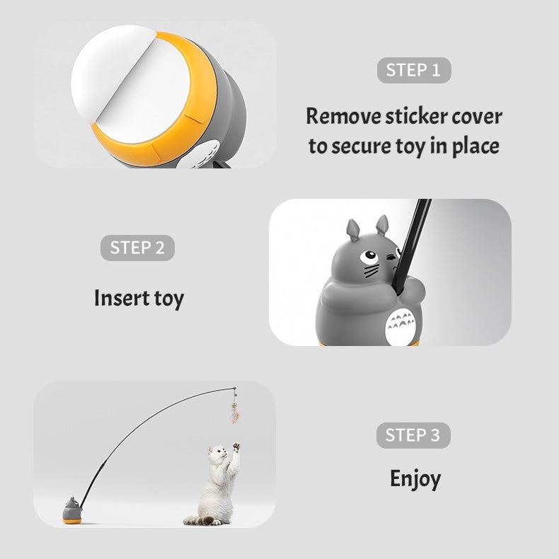 360° Rotating Interactive Cat Wand Toy