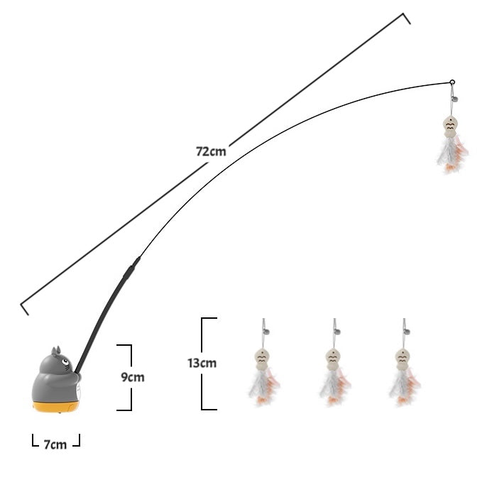 360° Rotating Interactive Cat Wand Toy