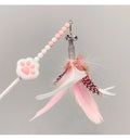 Paw Charm Feather Teaser Wand Cat Toy